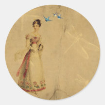 Vintage Digital Collage Sticker
