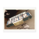 Vintage Diner Sign Postcard by image_americana Vintage Diner Sign Postcard