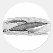 Vintage Dirigible Blimp Airship Stickers