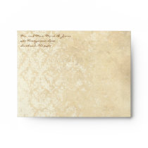 Vintage Distressed Aged Damask Envelopes