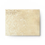 Vintage Distressed Aged Damask Envelopes