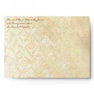 Vintage Distressed Aged Damask Envelopes envelope