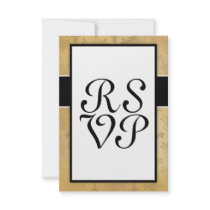 vintage distressed gold damask personalized invites