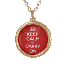 Vintage Distressed Keep Calm and Carry On Pendant