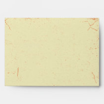 Vintage distressed orange wedding envelope