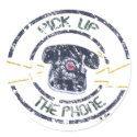 Vintage Distressed Pick Up The Phone Sticker