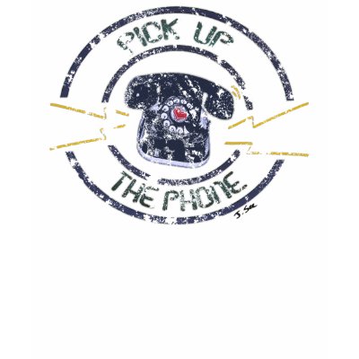 Vintage Distressed Pick Up The Phone T-Shirt by LittleMilkyShop