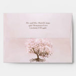 Vintage Distressed Pink Heart Leaf Damask Envelope envelopes