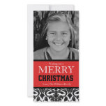 Vintage Divine Damask Photo Card Template