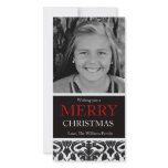 Vintage Divine Damask Photo Card Template