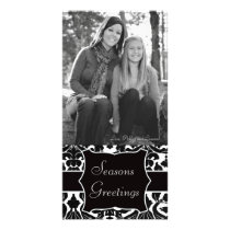 Vintage Divine Damask with Name Plate Picture Card