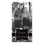 Vintage Divine Damask with Name Plate Picture Card