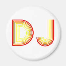 vintage DJ Fridge Magnets