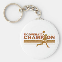 Vintage Dodgeball Champion Keychain