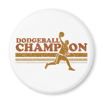 Vintage Dodgeball Champion Refrigerator Magnets