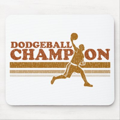 Vintage Dodgeball Champion Mouse Mat by teachertees