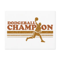 Vintage Dodgeball Champion Postcard