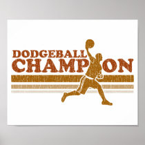 Vintage Dodgeball Champion Print
