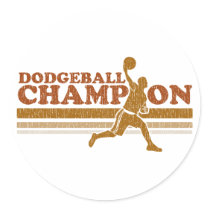 Vintage Dodgeball Champion Stickers