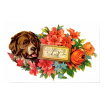Vintage Dog and Flowers Poster posters