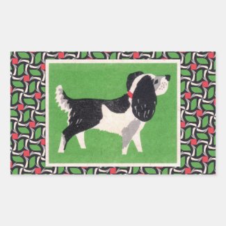 Vintage Dog Art Sticker