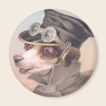 Vintage Dog Chauffeur Round Magnet magnets