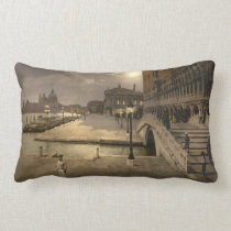 Vintage Doge's Palace by Moonlight, Venice, Italy pillows