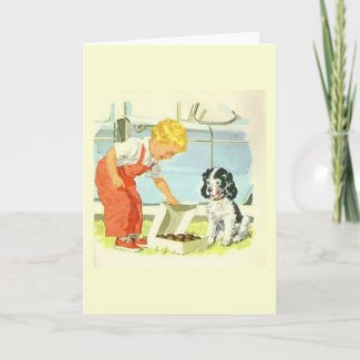 Vintage Dogfood Greeting
                                                Card