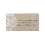 Vintage Doily & Burlap Address Label