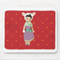 Vintage doll polar bear snow cool rupydetequila mousepads by Rupydetequila Vintage doll polar bear snow cool rupydetequila mousepads