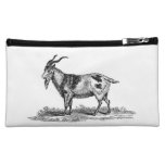 Vintage Domestic Goat Illustration - 1800's Goats Cosmetic Bag