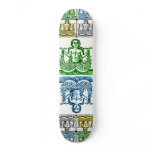 VINTAGE DOUBLE TAIL SIREN PRINT BOARD SKATE BOARD DECK