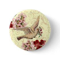Vintage Dove Pinback Button