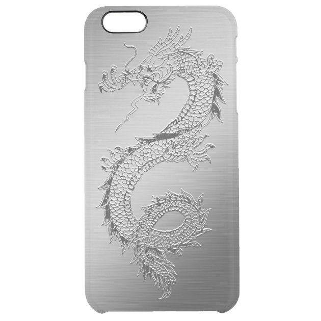 Vintage Dragon Brushed Metal Look Uncommon Clearlyâ„¢ Deflector iPhone 6 Plus Case
