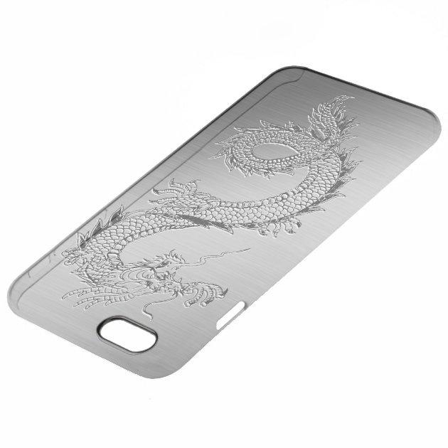 Vintage Dragon Brushed Metal Look Uncommon Clearlyâ„¢ Deflector iPhone 6 Plus Case-3