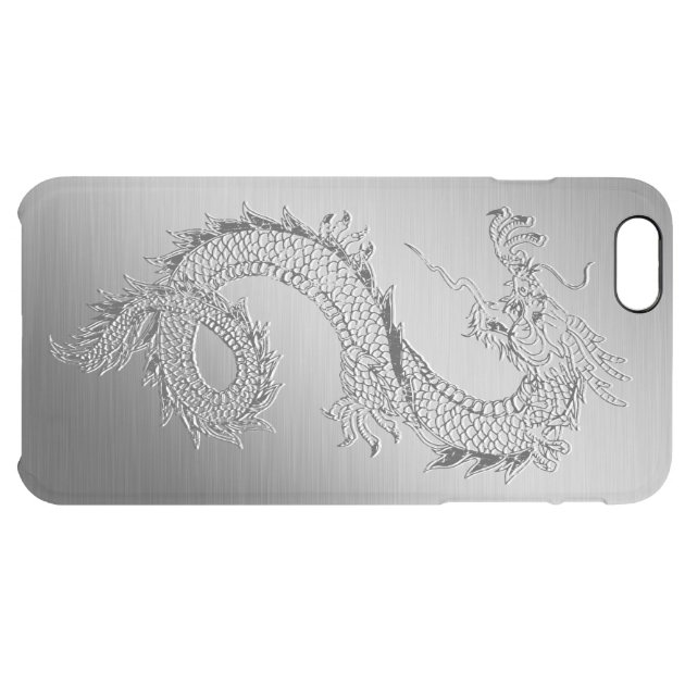 Vintage Dragon Brushed Metal Look Uncommon Clearlyâ„¢ Deflector iPhone 6 Plus Case-5