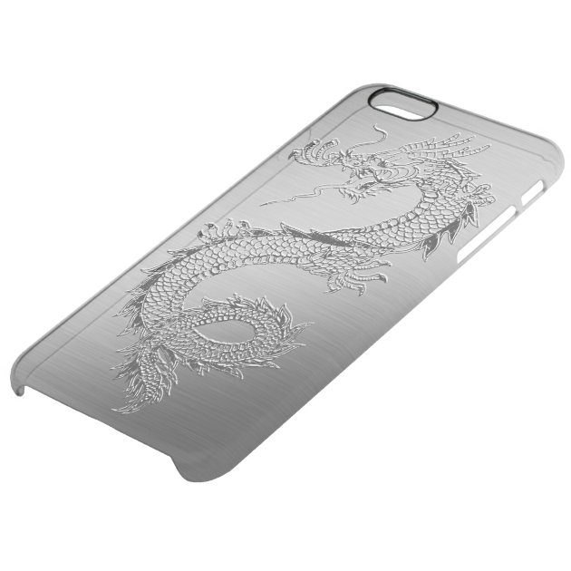 Vintage Dragon Brushed Metal Look Uncommon Clearlyâ„¢ Deflector iPhone 6 Plus Case-4