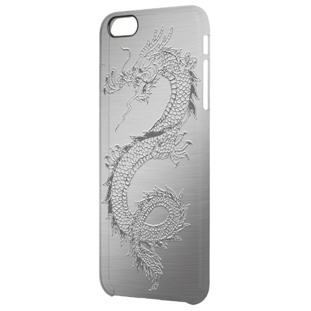 Vintage Dragon Brushed Metal Look Uncommon Clearlyâ„¢ Deflector iPhone 6 Plus Case