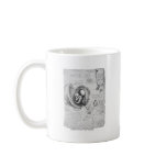 Vintage drawing of a fetus in the uterus 1 mugs
