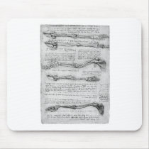 Vintage drawing of arm structure mouse pad