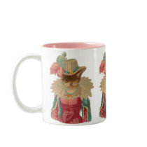 Vintage Dressy Cat Coffee Mugs