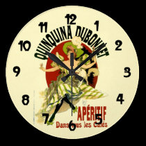 Vintage Drink Quinine Poster Art wall clocks