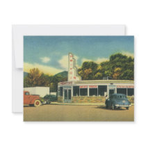 Vintage Drive In Diner Announcement