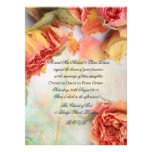 Vintage dry roses wedding invitations