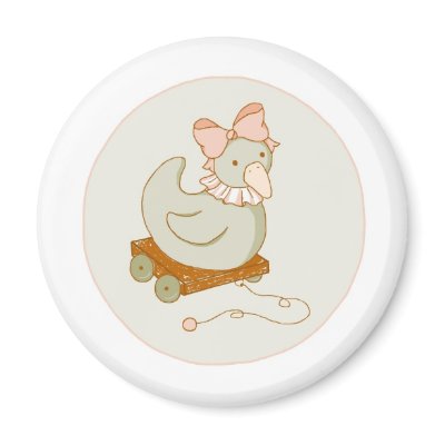 Vintage Duck Pull Toy Magnet by designsbyraine