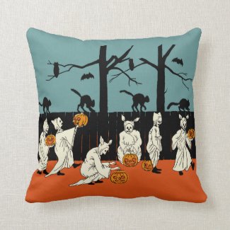 Vintage Early 1900s Halloween "Spooks On Parade" Pillow