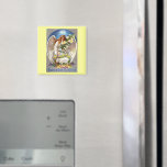 Vintage Easter Angel and Lamb Magnet