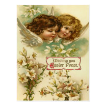 Vintage Easter Angel Postcard
