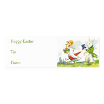 Vintage Easter basket gift tags business cards