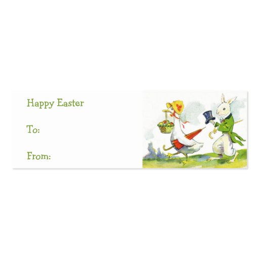 Vintage Easter basket gift tags Business Card